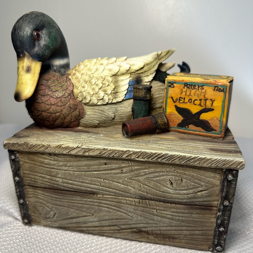 Mallard Duck Bank Hunting Cabin Man Cave Decor vintage piggy bank.